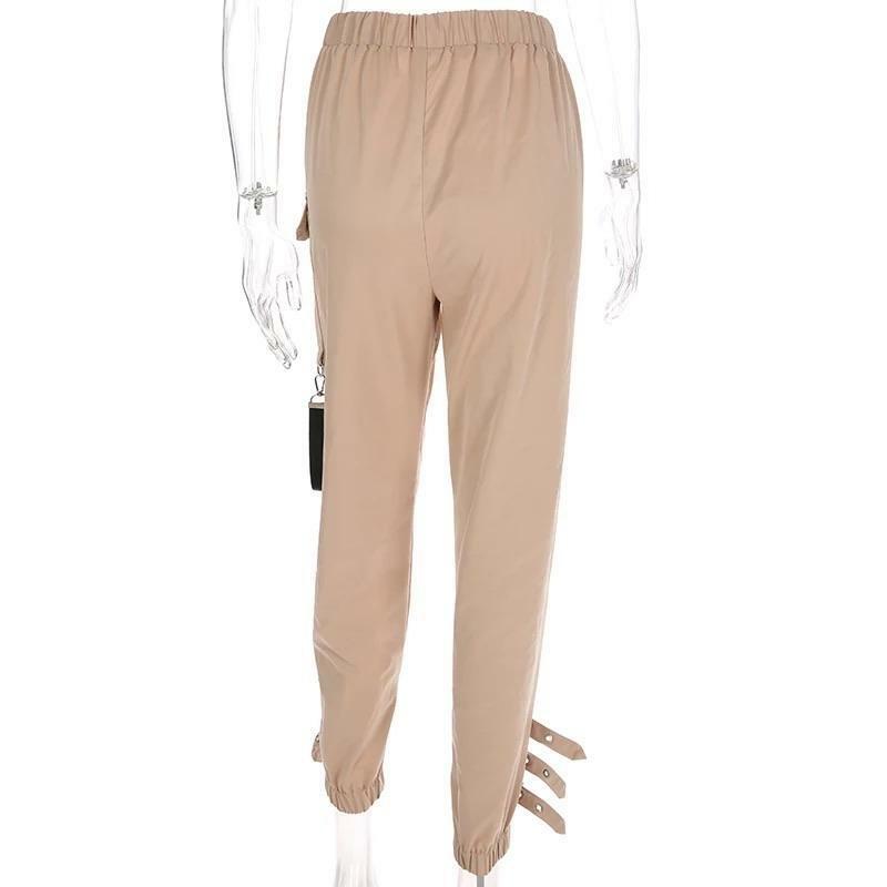 Y2K Grunge Khaki Cargo Pants - 90s Retro Summer Outfit, Y2K Club & Party Fashion