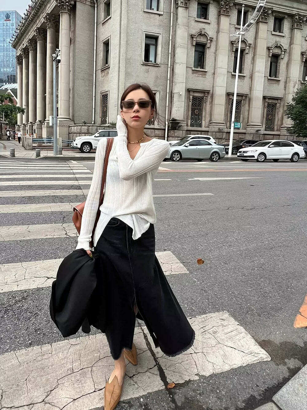 Y2K Grunge Knit Loose Sweater - Retro 90s Summer Outfit, Pastel Goth, Y2K Fashion Staple