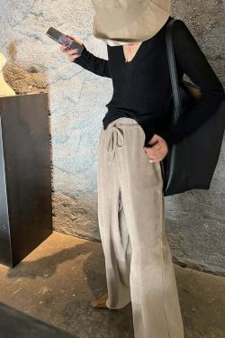 Y2K Grunge Knit Loose Sweater - Retro 90s Summer Outfit, Pastel Goth, Y2K Fashion Staple