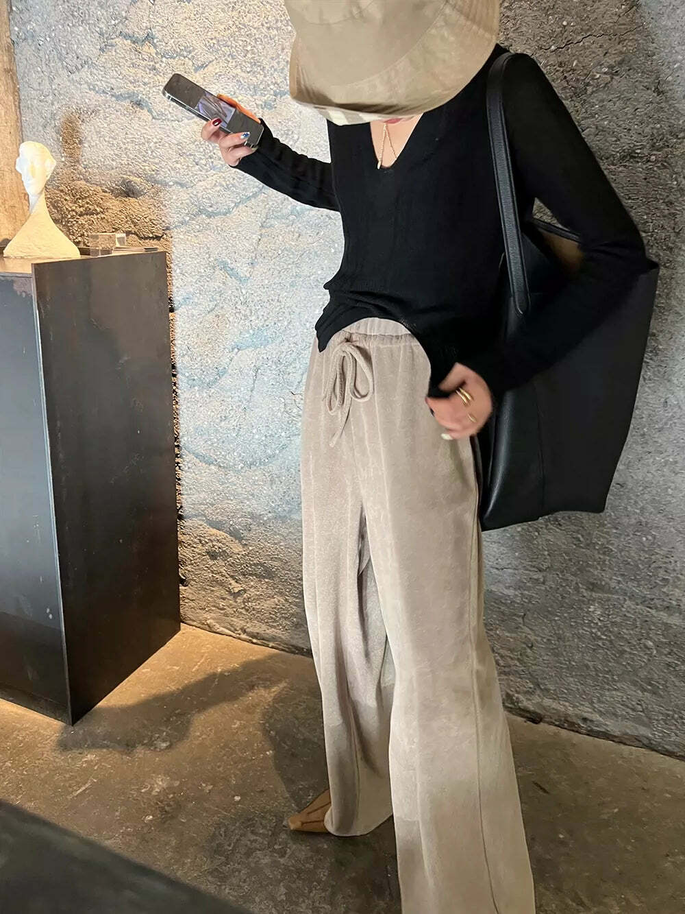 Y2K Grunge Knit Loose Sweater - Retro 90s Summer Outfit, Pastel Goth, Y2K Fashion Staple
