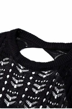 Y2K Grunge Knit Mini Dress - 90s Fashion, Retro Summer Outfit, Y2K Party & Club Style