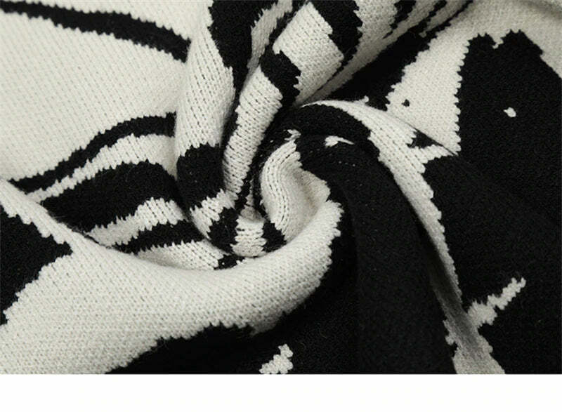 Y2K Grunge Knit Sweater - Retro 90s Fashion, Pastel Goth, Summer Y2K Outfits