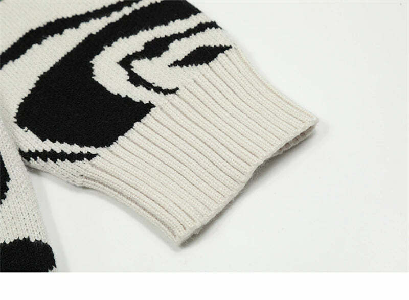 Y2K Grunge Knit Sweater - Retro 90s Fashion, Pastel Goth, Summer Y2K Outfits