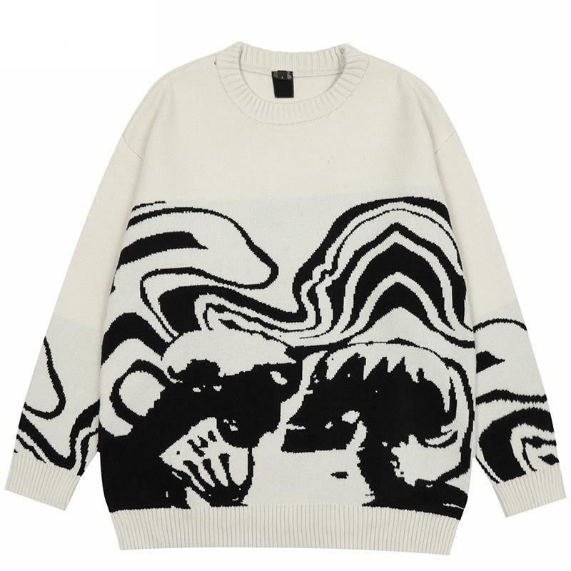 Y2K Grunge Knit Sweater - Retro 90s Fashion, Pastel Goth, Summer Y2K Outfits