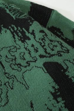 Y2K Grunge Knit Sweater - Retro 90s Fashion, Summer Outfits, and Pastel Goth Style