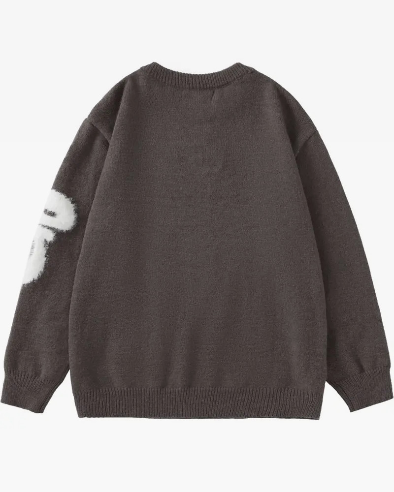 Y2K Grunge Knit Sweater - Retro 90s Streetwear, Pastel Goth, Summer Y2K Outfits