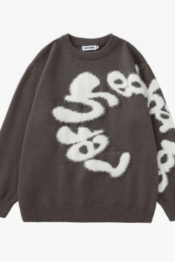 Y2K Grunge Knit Sweater - Retro 90s Streetwear, Pastel Goth, Summer Y2K Outfits