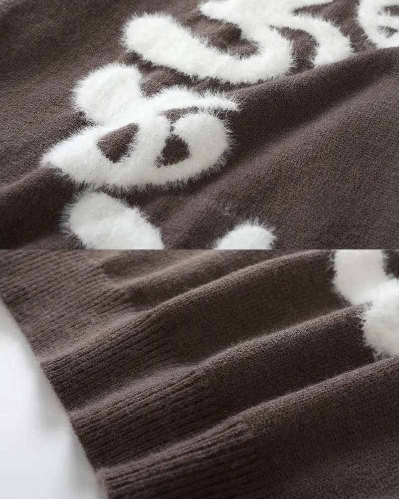 Y2K Grunge Knit Sweater - Retro 90s Streetwear, Pastel Goth, Summer Y2K Outfits