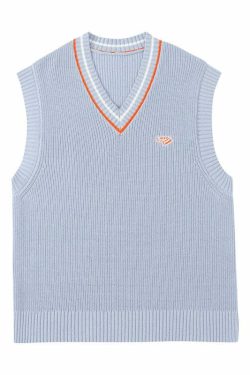 Y2K Grunge Knitted Vest - Retro 90s Summer Outfit, Pastel Goth, Y2K Club & Party Fashion