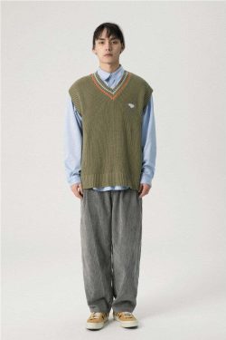 Y2K Grunge Knitted Vest - Retro 90s Summer Outfit, Pastel Goth, Y2K Club & Party Fashion