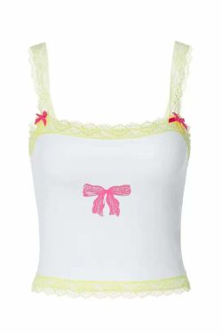 Y2K Grunge Lace Crop Top - Retro 90s Summer Outfit, Y2K Party, Gothic Y2K Fashion