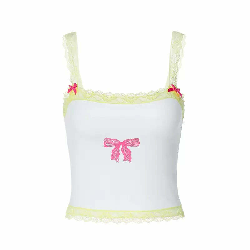 Y2K Grunge Lace Crop Top - Retro 90s Summer Outfit, Y2K Party, Gothic Y2K Fashion