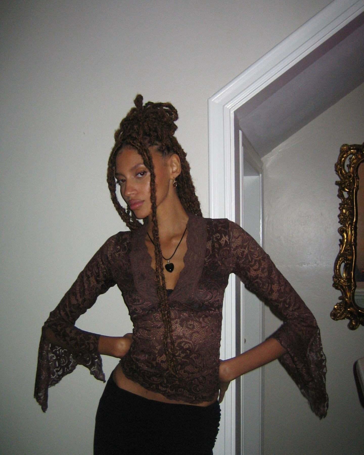 Y2K Grunge Lace Top - Retro 90s Fashion, Gothic Y2K, Summer Party Outfit