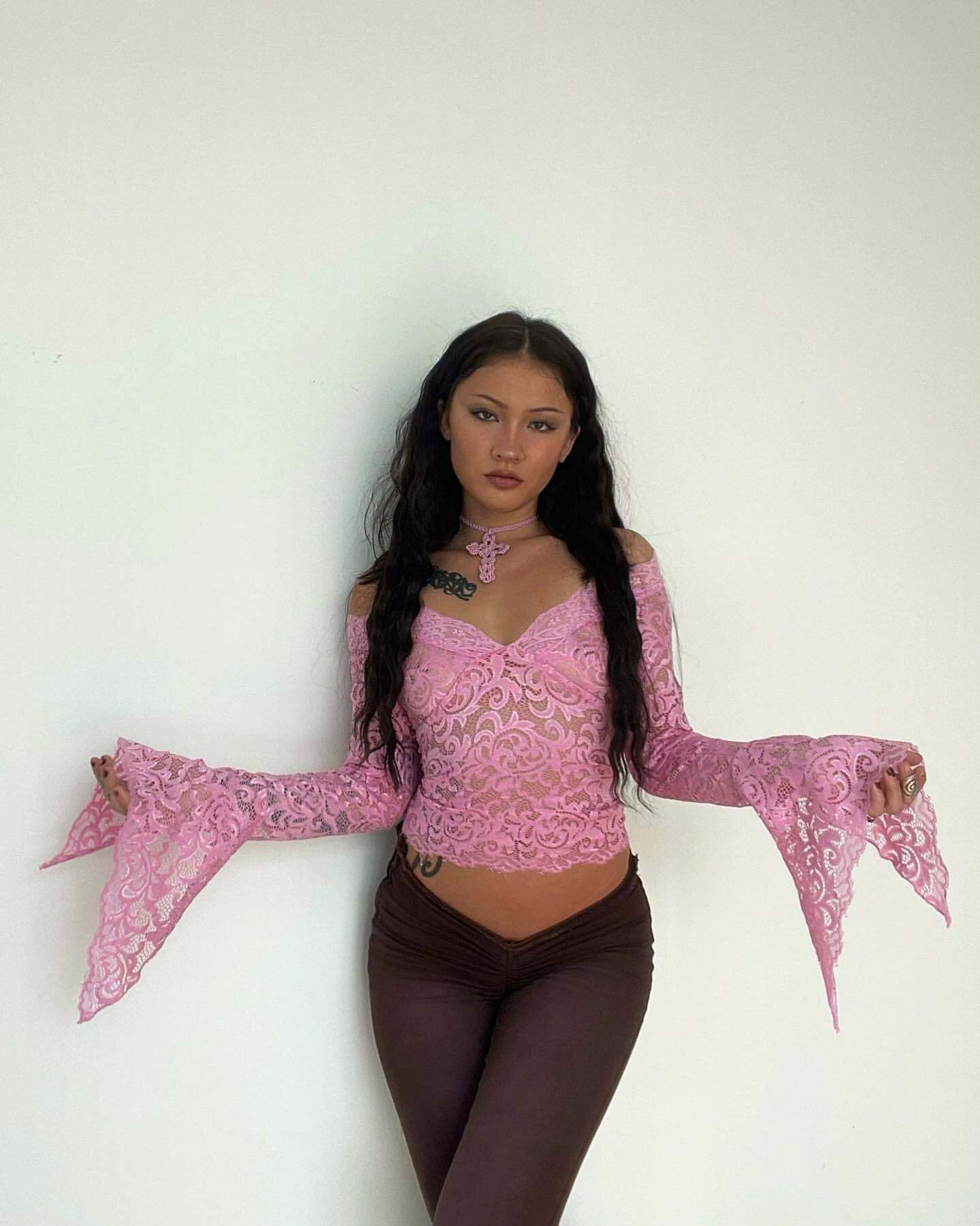 Y2K Grunge Lace Top - Retro 90s Fashion, Gothic Y2K, Summer Party Outfit