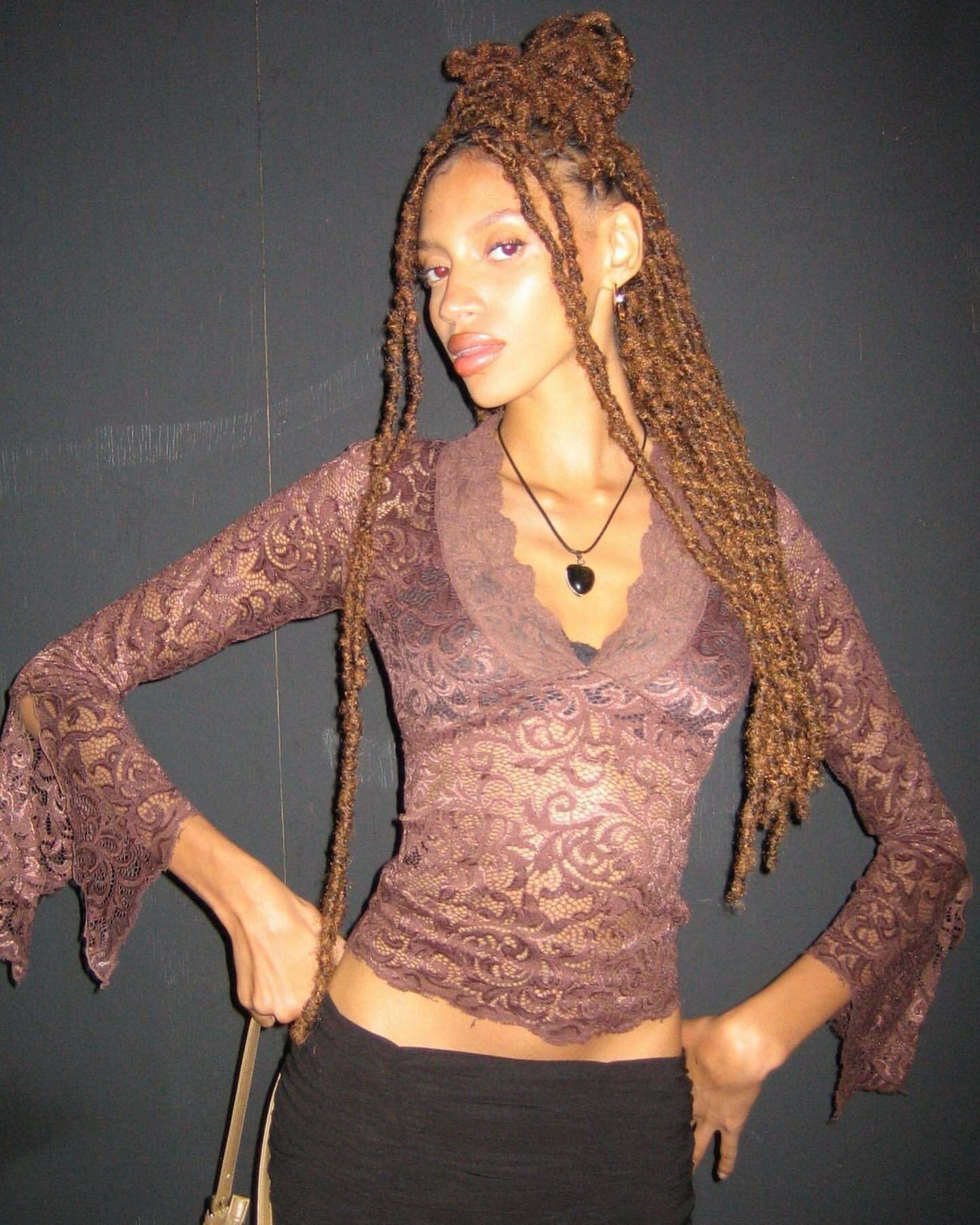 Y2K Grunge Lace Top - Retro 90s Fashion, Gothic Y2K, Summer Party Outfit