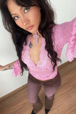 Y2K Grunge Lace Top - Retro 90s Fashion, Gothic Y2K, Summer Party Outfit