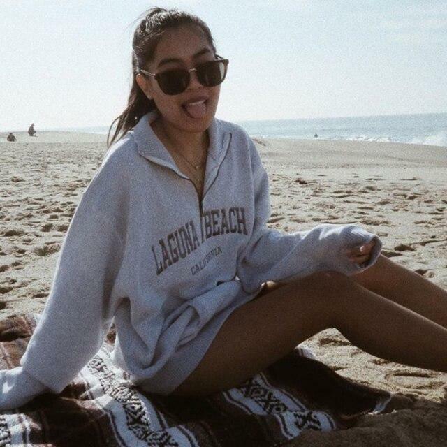 Y2K Grunge Laguna Beach Sweater - Retro 90s Fashion, Summer Y2K Outfits, Pastel Goth Style