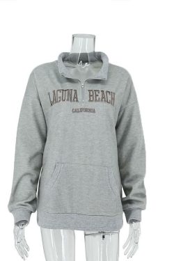 Y2K Grunge Laguna Beach Sweater - Retro 90s Fashion, Summer Y2K Outfits, Pastel Goth Style