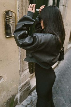 Y2K Grunge Leather Bomber Jacket - Retro 90s Fashion, Summer Outfits, and Clubwear