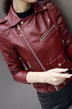 Y2K Grunge Leather Jacket - 90s Fashion, Retro Style, Y2K Summer Outfits, Gothic Y2K Vibes