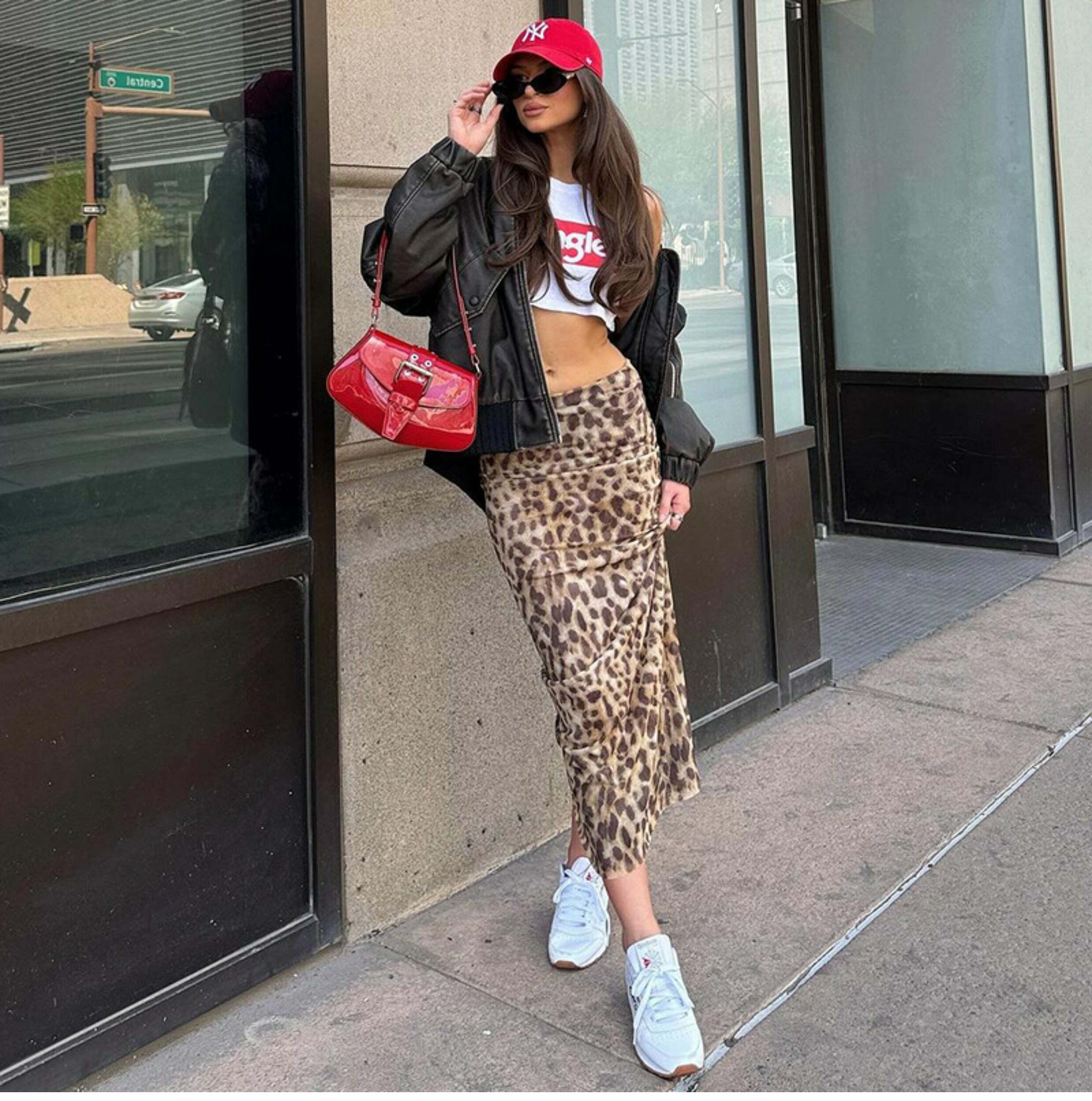 Y2K Grunge Leopard Mesh Maxi Skirt - Retro 90s Summer Outfit, Gothic Y2K Fashion