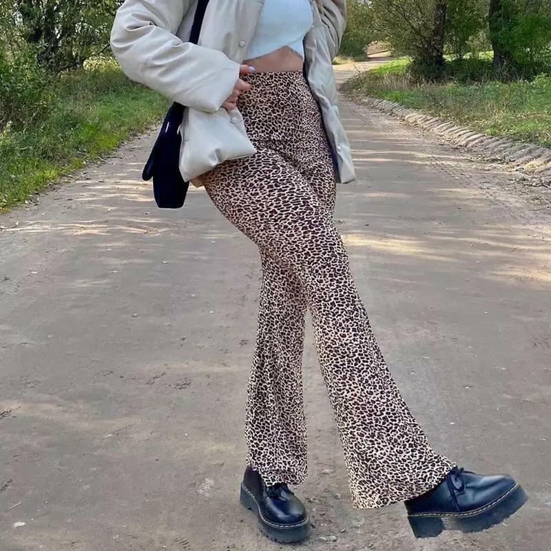 Y2K Grunge Leopard Pants - Retro 90s Summer Outfit, Perfect for Y2K Party & Club Nights