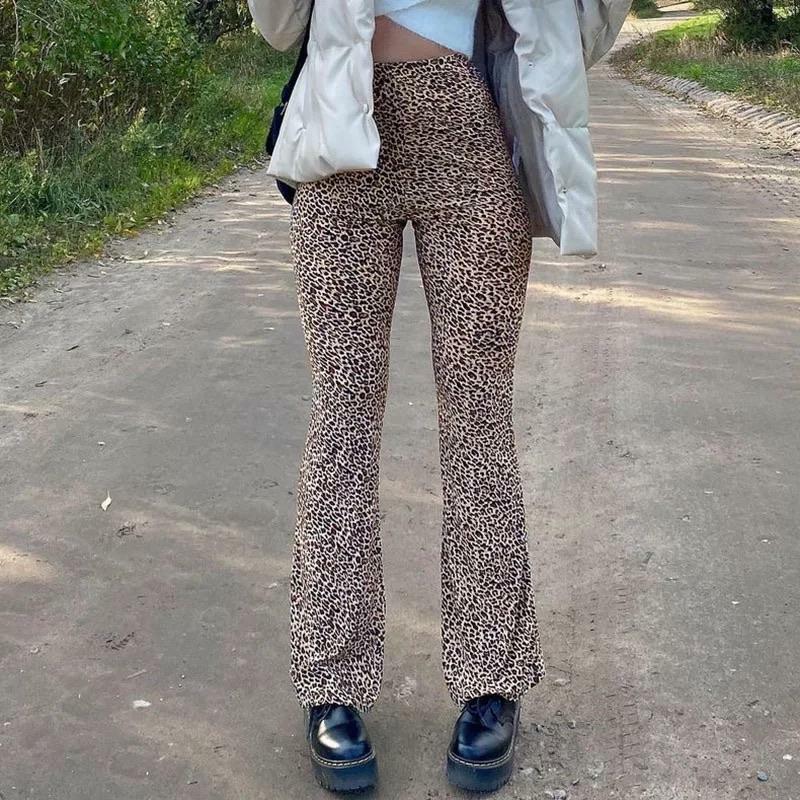 Y2K Grunge Leopard Pants - Retro 90s Summer Outfit, Perfect for Y2K Party & Club Nights
