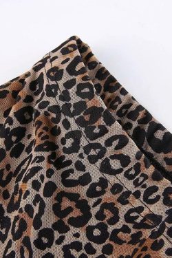 Y2K Grunge Leopard Pants - Retro 90s Summer Outfit, Perfect for Y2K Party & Club Nights