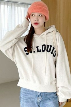 Y2K Grunge Letter Patch Hoodie - Retro 90s Fashion, Summer Outfits, and Club Party Style