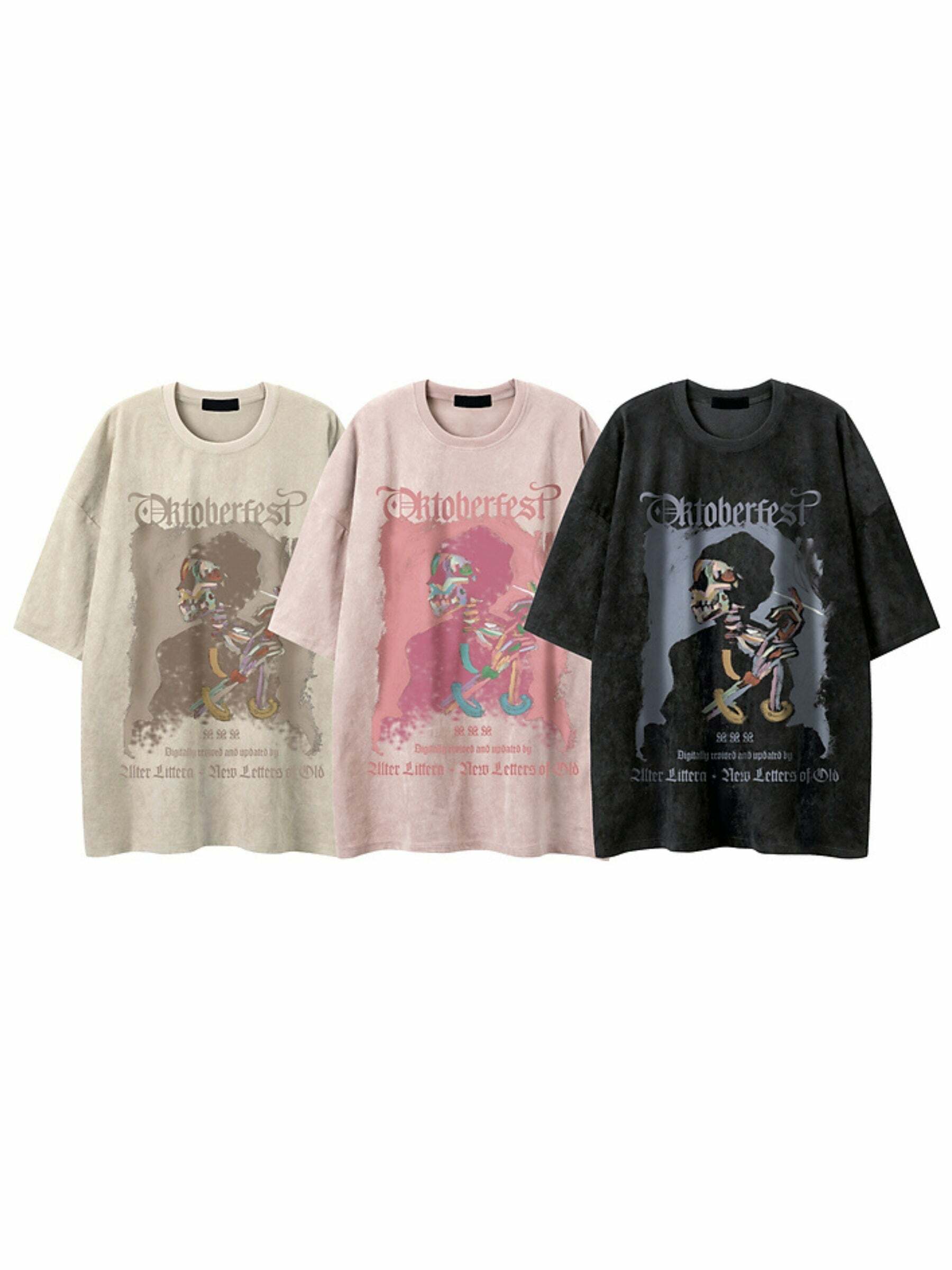 Y2K Grunge Letter Print Cotton T-Shirt - Retro 90s Summer Outfit, Pastel Goth, Y2K Fashion