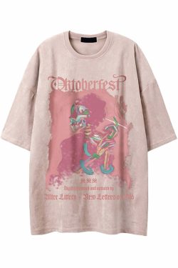 Y2K Grunge Letter Print Cotton T-Shirt - Retro 90s Summer Outfit, Pastel Goth, Y2K Fashion