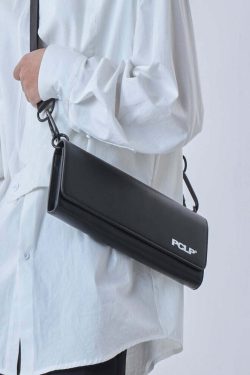 Y2K Grunge Long Satchel Bag - Retro 90s Fashion, Y2K Summer Outfits, Gothic Y2K Style