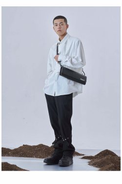 Y2K Grunge Long Satchel Bag - Retro 90s Fashion, Y2K Summer Outfits, Gothic Y2K Style