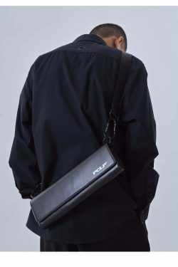 Y2K Grunge Long Satchel Bag - Retro 90s Fashion, Y2K Summer Outfits, Gothic Y2K Style