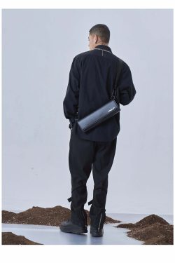 Y2K Grunge Long Satchel Bag - Retro 90s Fashion, Y2K Summer Outfits, Gothic Y2K Style