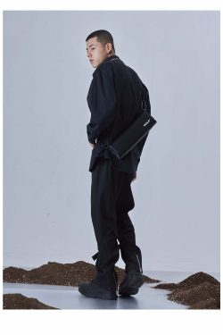Y2K Grunge Long Satchel Bag - Retro 90s Fashion, Y2K Summer Outfits, Gothic Y2K Style