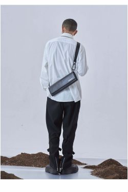 Y2K Grunge Long Satchel Bag - Retro 90s Fashion, Y2K Summer Outfits, Gothic Y2K Style