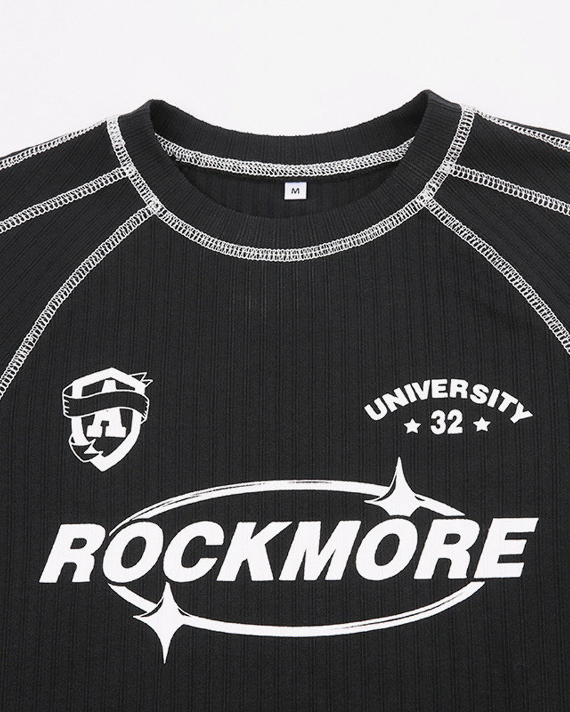 Y2K Grunge Long Sleeve Cropped Black Top - Retro 90s Fashion, Summer Y2K Outfits