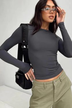 Y2K Grunge Long Sleeve T-Shirt - Retro 90s Fashion, Summer Outfits, and Pastel Goth Style