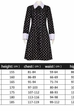 Y2K Grunge Long Sleeve Wednesday Cosplay Dress - Retro 90s Goth Fashion Outfit