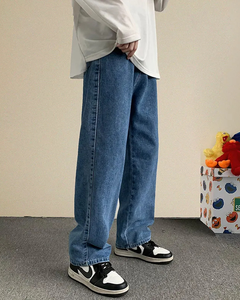Y2K Grunge Loose Blue Jeans - Retro 90s Fashion, Summer Outfits, and Hip Hop Style