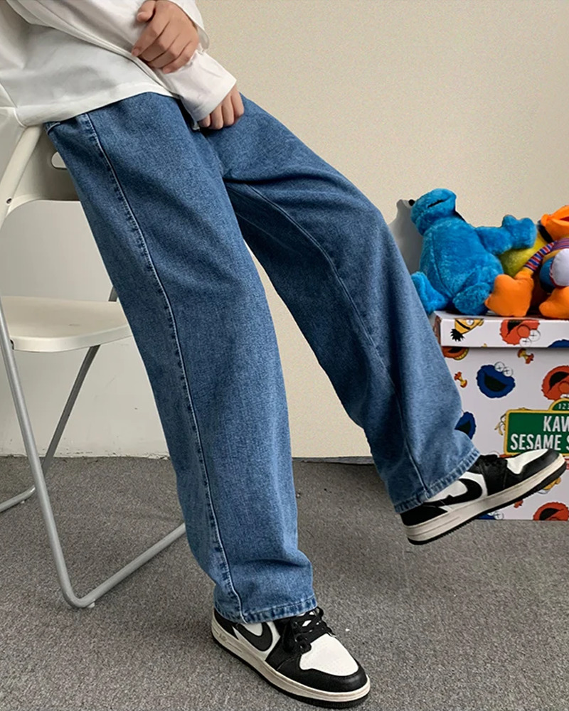 Y2K Grunge Loose Blue Jeans - Retro 90s Fashion, Summer Outfits, and Hip Hop Style