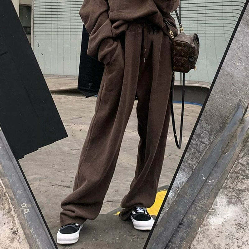 Y2K Grunge Loose Sweatpants - Retro 90s Fashion, Summer Y2K Outfits, Gothic Y2K Style