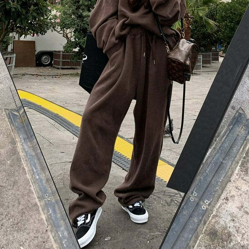 Y2K Grunge Loose Sweatpants - Retro 90s Fashion, Summer Y2K Outfits, Gothic Y2K Style