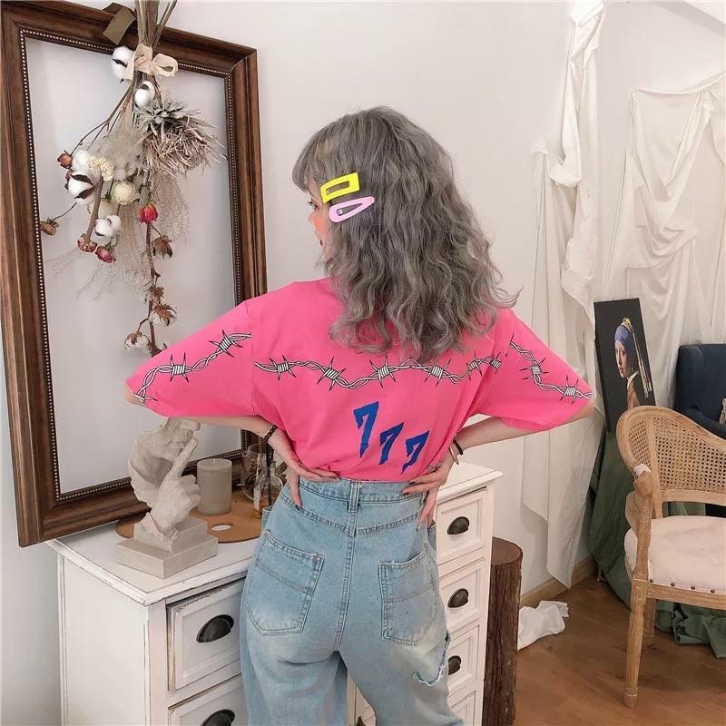 Y2K Grunge Loose T-Shirt - Retro 90s Fashion, Summer Y2K Outfits, Gothic Y2K Style