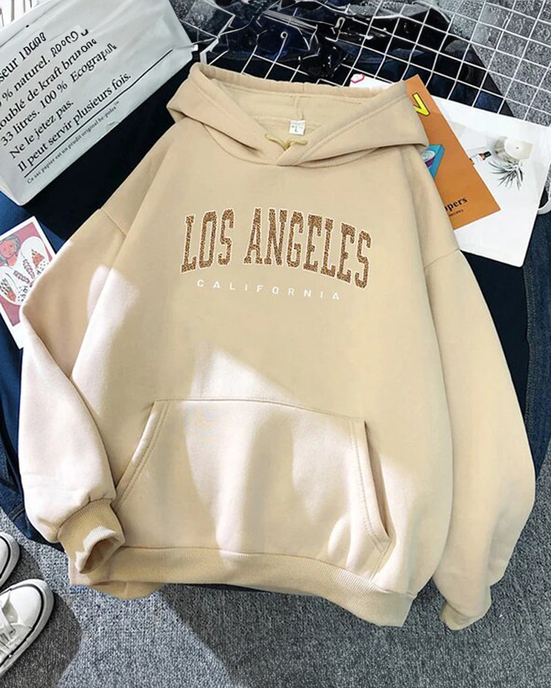 Y2K Grunge Los Angeles Hoodie - Retro 90s Fashion, Summer Y2K Outfits, Pastel Goth Style
