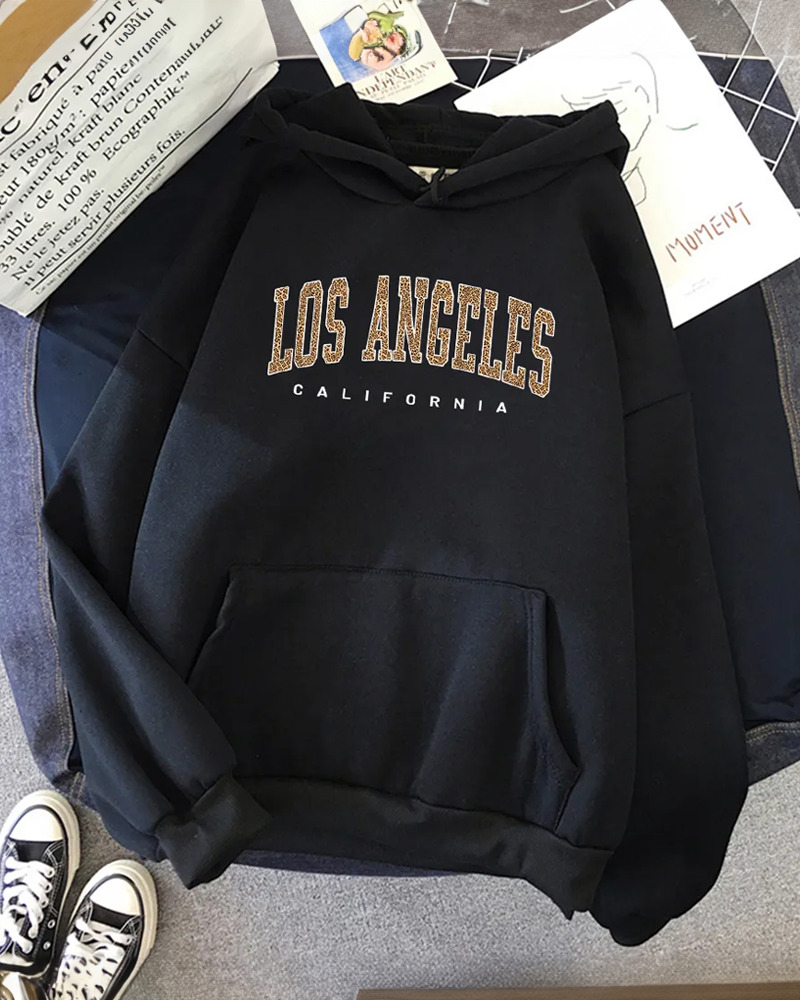 Y2K Grunge Los Angeles Hoodie - Retro 90s Fashion, Summer Y2K Outfits, Pastel Goth Style