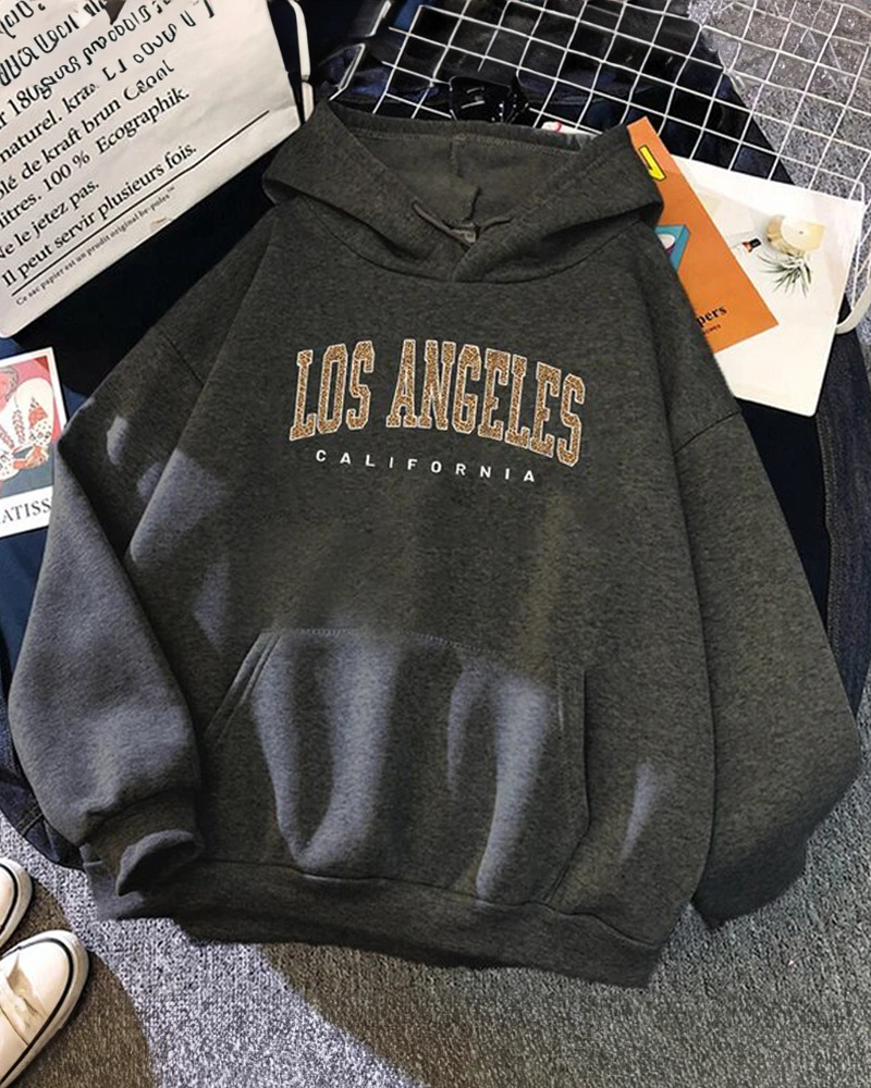 Y2K Grunge Los Angeles Hoodie - Retro 90s Fashion, Summer Y2K Outfits, Pastel Goth Style
