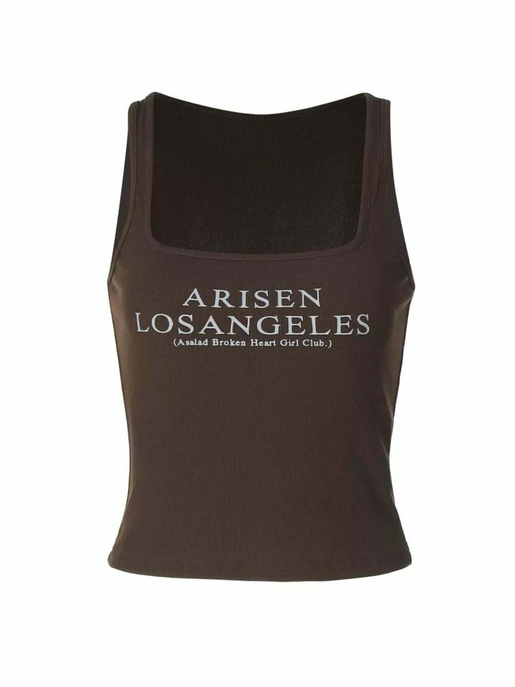 Y2K Grunge Los Angeles Letter Print Tank Top - Retro 90s Summer Outfit for Women