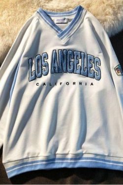 Y2K Grunge Los Angeles Sweatshirt - Retro 90s Fashion, Summer Y2K Outfits, Pastel Goth Style